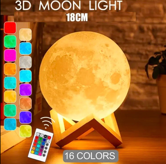 Rechargeable 3D Moon Lamp